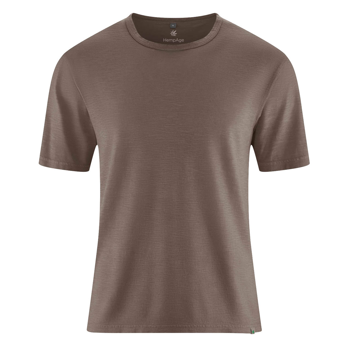 Oxide reservoir Injectie T-shirt van hennep en biokatoen in bruine kleur