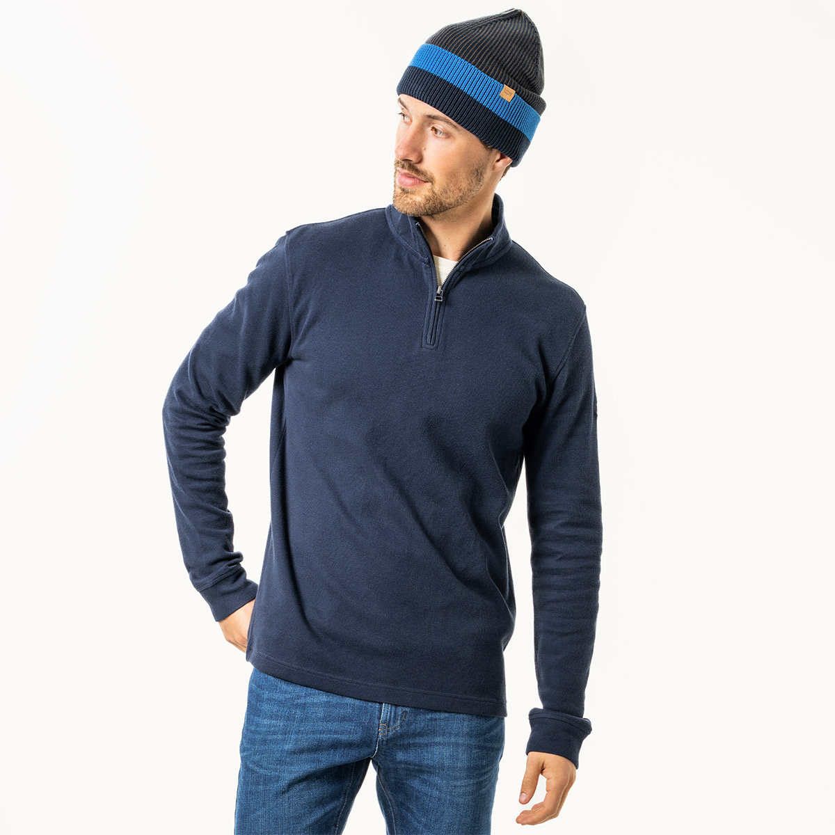 Duurzame en biologische fairtrade herentruien en jasjes