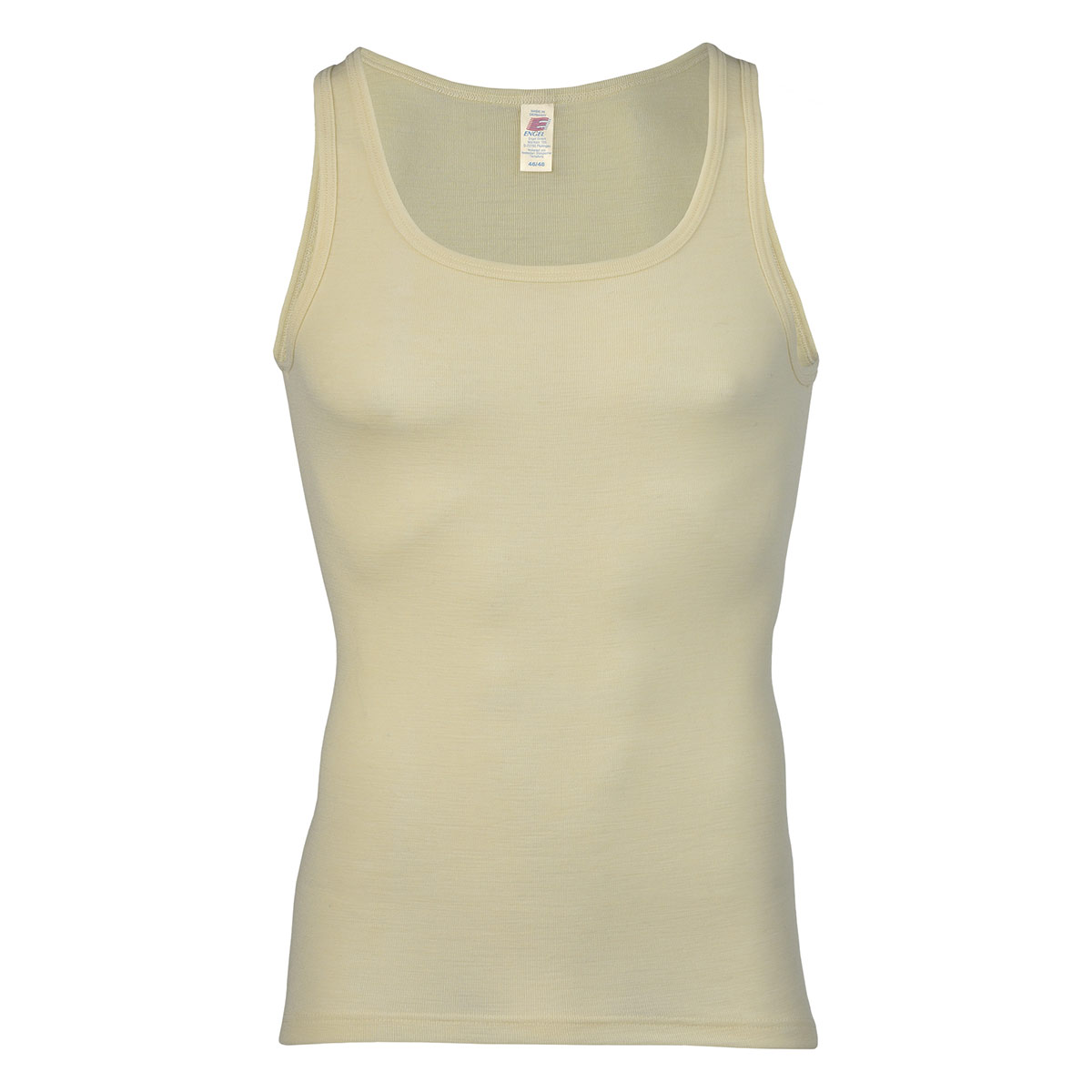 Naturelkleurig ondershirt van biologische wol en zijde