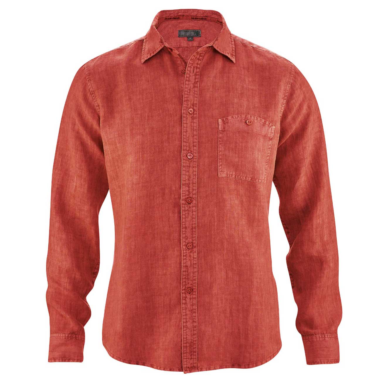 verachten Heel mode Rood overhemd van honderd procent hennep