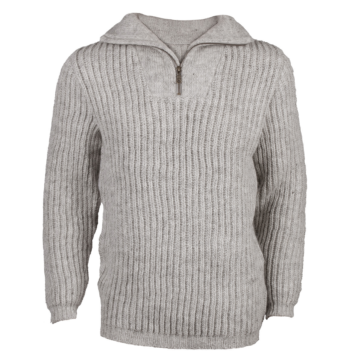 Lichtgrijze troyer van honderd procent IJslandse wol