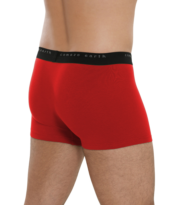 Zachtrode pants van biologische katoen Herenshorts van Comazo